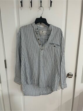 Lee Valley Lightweight Blue & White Striped Men's Shirt -